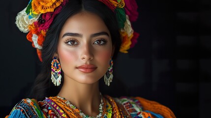 Argentinian Woman in Traditional Folkloric Dress
