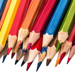 color pencils isolated on white background