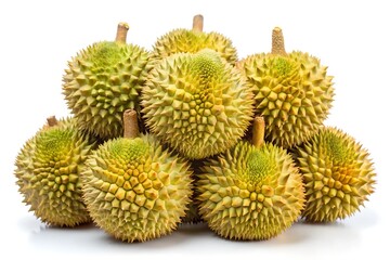 Lots of Durian on white background