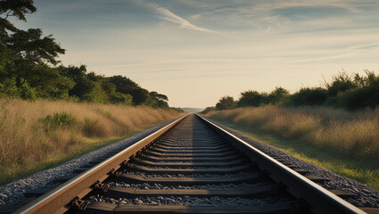 End of the railway track s light