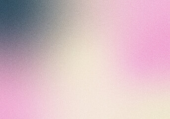 Grainy noisy poster background, pink light blue cream color wave backdrop abstract header banner design