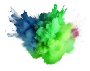 PNG Splattered creativity exploding abstract.