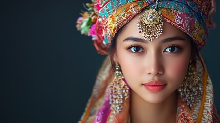 Singaporean Woman in Traditional Attire
