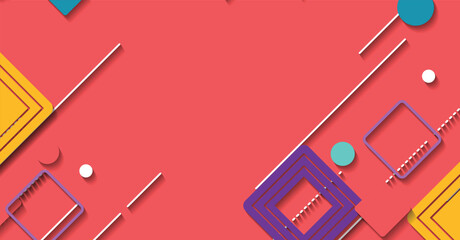 Abstract Geometric Background in Vibrant Colors