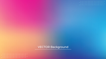 Smooth and blurry colorful gradient mesh background. Modern bright rainbow colors. Easy editable soft colored vector banner template. Premium quality