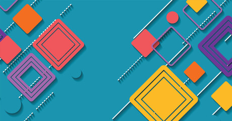 Abstract Geometric Background in Vibrant Colors