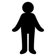 silhouette isolated man icon