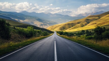 Fototapeta premium Empty picnic basket on a green lawn under the summer sun, with room for text