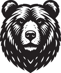 Bear head silhouette