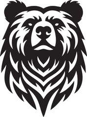 Bear head silhouette