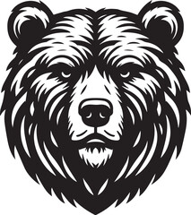 Bear head silhouette