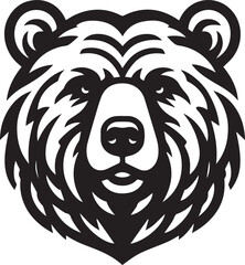 Bear head silhouette