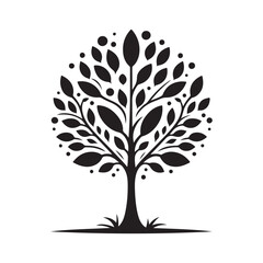 Isolated Tree symbol vector sign illustration