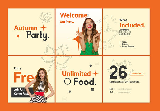 Autumn Party Social Media Template