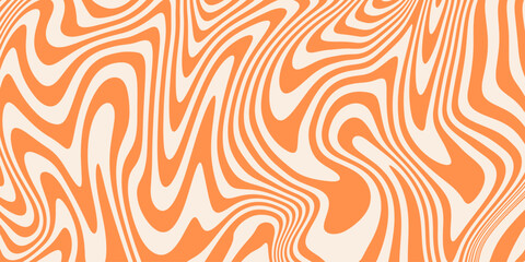 Abstract Stripped Texture Vector Design. Psychedelic Wavy Abstract Background. Groovy Y2k Pattern.