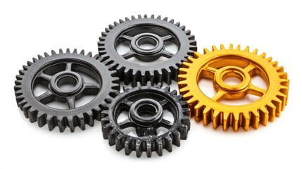 Industrial gears working in harmony, representing economic growth and collaboration in a dynamic economy.