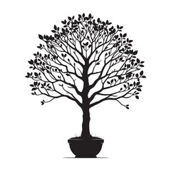 Isolated Tree symbol vector sign illustration