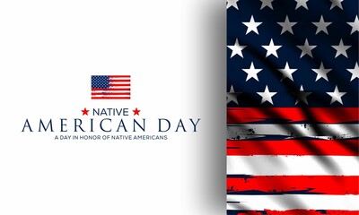 Native American Day . It's a day in honor of Native Americans. Poster, card, banner design.