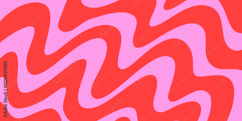 Leinwandbilder Psychedelic trippy y2k retro background vector design. Groovy abstract hippie pattern. Cool geometric wave texture.