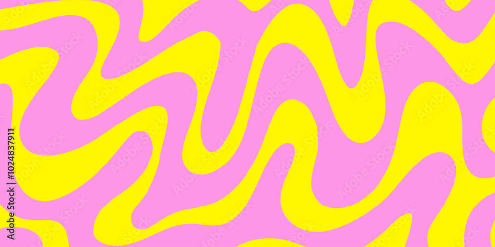 Aufkleber Psychedelic trippy y2k retro background vector design. Groovy abstract hippie pattern. Cool geometric wave texture.