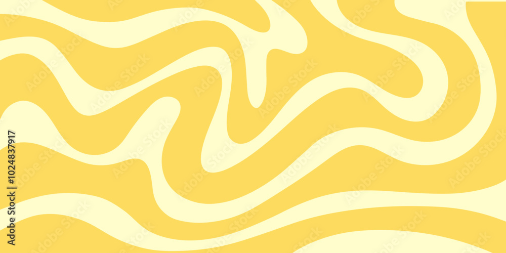 Fototapete Psychedelic trippy y2k retro background vector design. Groovy abstract hippie pattern. Cool geometric wave texture.