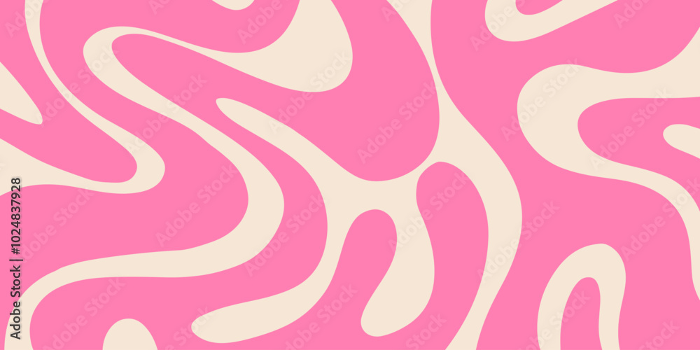 Aufkleber Psychedelic trippy y2k retro background vector design. Groovy abstract hippie pattern. Cool geometric wave texture.