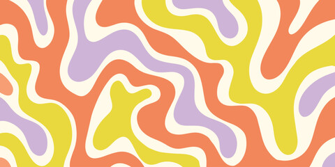 Psychedelic trippy y2k retro background vector design. Groovy abstract hippie pattern. Cool geometric wave texture.