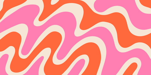 Psychedelic trippy y2k retro background vector design. Groovy abstract hippie pattern. Cool geometric wave texture.