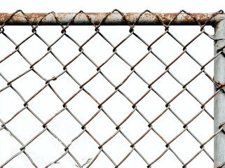 Fototapeta premium Isolated decorative wire mesh on white background