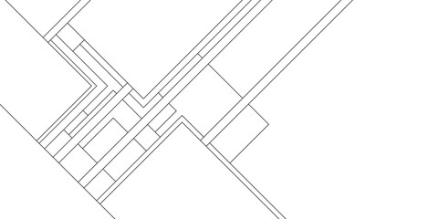 Geometric pattern of civil engineering design background, Design random lines black on white background with geometric pattern, Pattern of Simple geometric design vector background.