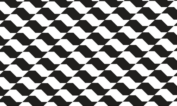 Geometric Black and White Sao Paulo Sidewalk Pattern Design, Modern Monochrome Zigzag Optical Illusion Art, Bold Abstract Background for Fashion, Home Decor, Wallpaper, and Minimalist Projects