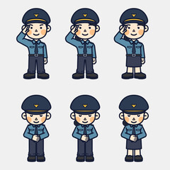 police officer character illustration