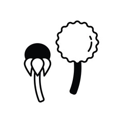 Dandelion vector icons stock illustration