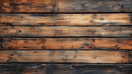 Naklejka premium Old wooden tight planks background or texture. Wood seamless pattern. 
