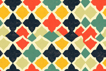 Seamless Vintage Pattern and Color Backgrounds. Retro Art Design For Your Creative.