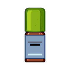 blend essential oil bottle cartoon. scent relaxation, wellness holistic, concentrate essence blend essential oil bottle sign. isolated symbol vector illustration