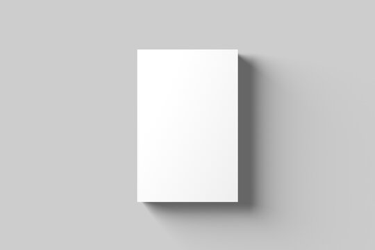 Hard Cover Book Mockup on Grey Background