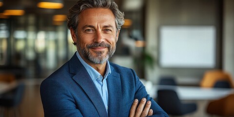 Obraz premium Mature Businessman in Modern Office Environment
