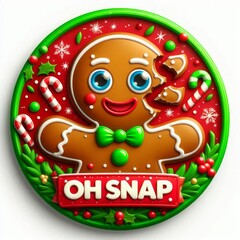 gingerbread man wreath vector greeting card, gingerbread man Wreath, Christmas Wreath, cut-out, png, clipping path, merry christmas wreath design, oh snap wreath