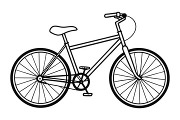 bicycle line art vector
