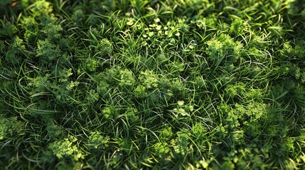 A close-up of lush green grass.