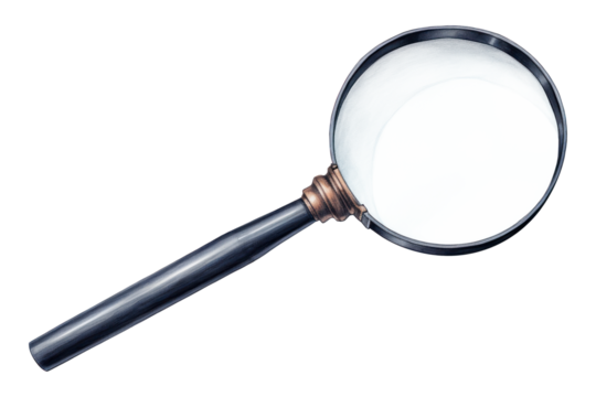 PNG Magnifying glass white background circle shape.