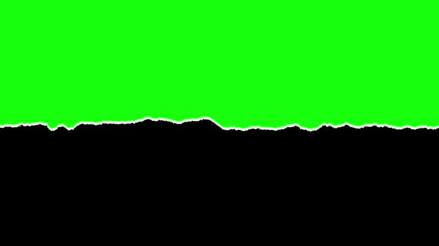 torn paper animation transition 4k green screen