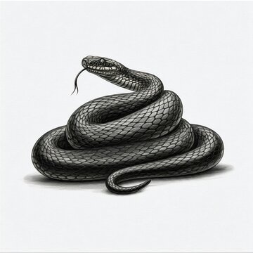 recommend clip art: A sketch of a snake.