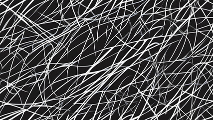 Obraz premium Abstract monochrome black and white weavy lines. background seamless weavy pattern. AI generated image.