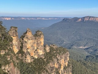 Three Sisters rock formation in Blue Mountains, Australia