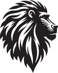 Baboon head silhouette black vector