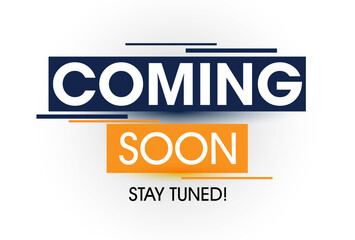 modern coming soon poster with stay tuned message