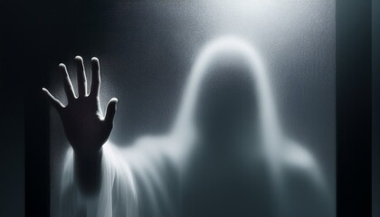 Ghostly shadows move across the wall.  