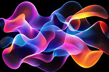 Obraz premium Abstract shapes with gradient colors. Colorful background